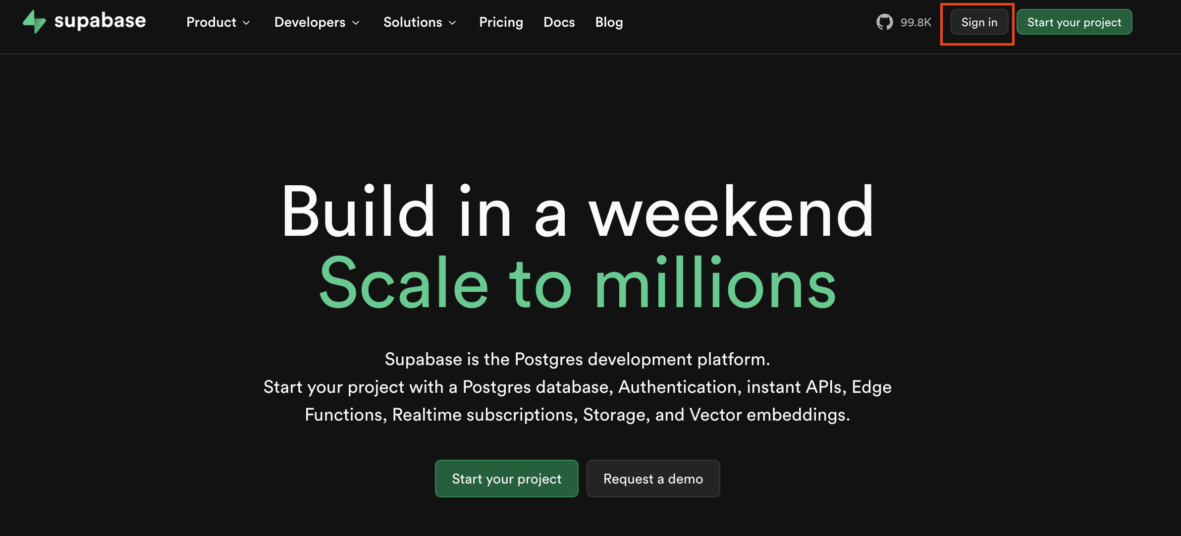 Supabase 접속 및 Sign in