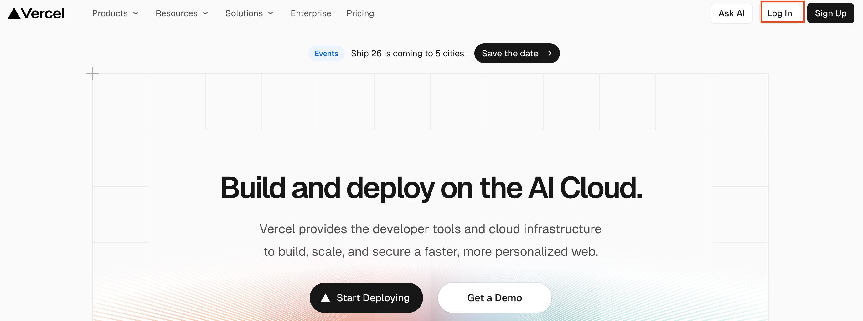 Vercel 접속 및 Log In